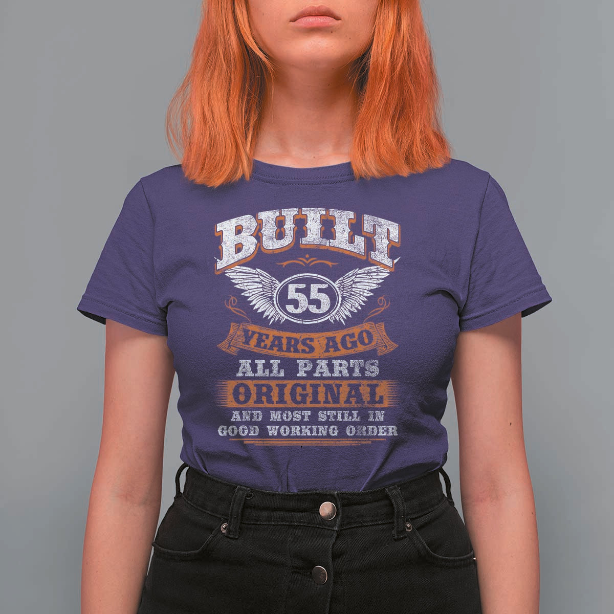 Funny 55th Birthday T Shirt For Women Built 55 Years Ago All Parts Original And Most Still In Good Working Order