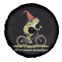Funny Frog St Patricks Day Spare Tire Cover Off To Commit Shenanigans Four Leaf Clover