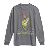 Funny Frog St Patricks Day Long Sleeve Shirt Off To Commit Shenanigans Four Leaf Clover