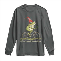 Funny Frog St Patricks Day Long Sleeve Shirt Off To Commit Shenanigans Four Leaf Clover