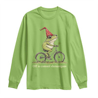 Funny Frog St Patricks Day Long Sleeve Shirt Off To Commit Shenanigans Four Leaf Clover