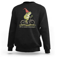 Funny Frog St Patricks Day Sweatshirt Off To Commit Shenanigans Four Leaf Clover