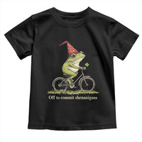Funny Frog St Patricks Day Toddler T Shirt Off To Commit Shenanigans Four Leaf Clover