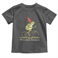Funny Frog St Patricks Day Toddler T Shirt Off To Commit Shenanigans Four Leaf Clover
