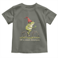 Funny Frog St Patricks Day Toddler T Shirt Off To Commit Shenanigans Four Leaf Clover