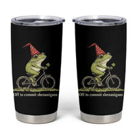 Funny Frog St Patricks Day Tumbler Cup Off To Commit Shenanigans Four Leaf Clover