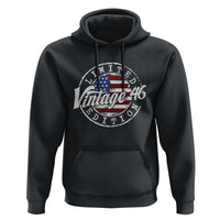Funny 80th Birthday Hoodie Vintage 1946 Stamp 80 Years Old American Flag