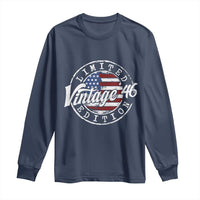 Funny 80th Birthday Long Sleeve Shirt Vintage 1946 Stamp 80 Years Old American Flag