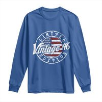 Funny 80th Birthday Long Sleeve Shirt Vintage 1946 Stamp 80 Years Old American Flag
