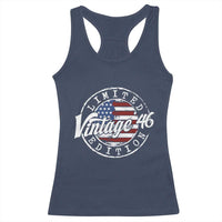 Funny 80th Birthday Racerback Tank Top Vintage 1946 Stamp 80 Years Old American Flag