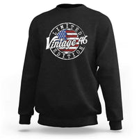 Funny 80th Birthday Sweatshirt Vintage 1946 Stamp 80 Years Old American Flag