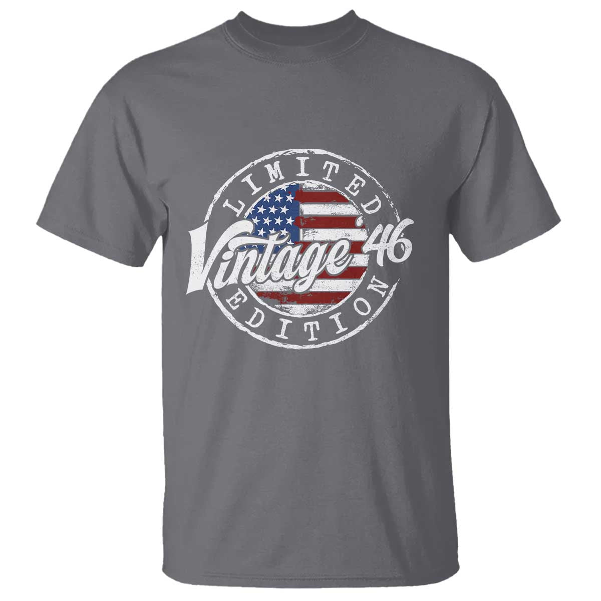 Funny 80th Birthday T Shirt Vintage 1946 Stamp 80 Years Old American Flag