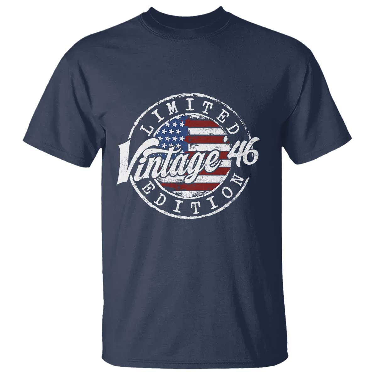 Funny 80th Birthday T Shirt Vintage 1946 Stamp 80 Years Old American Flag
