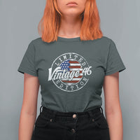 Funny 80th Birthday T Shirt For Women Vintage 1946 Stamp 80 Years Old American Flag