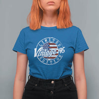Funny 80th Birthday T Shirt For Women Vintage 1946 Stamp 80 Years Old American Flag