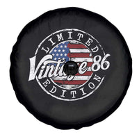 Funny 40th Birthday Spare Tire Cover Vintage 1986 Stamp 40 Years Old American Flag