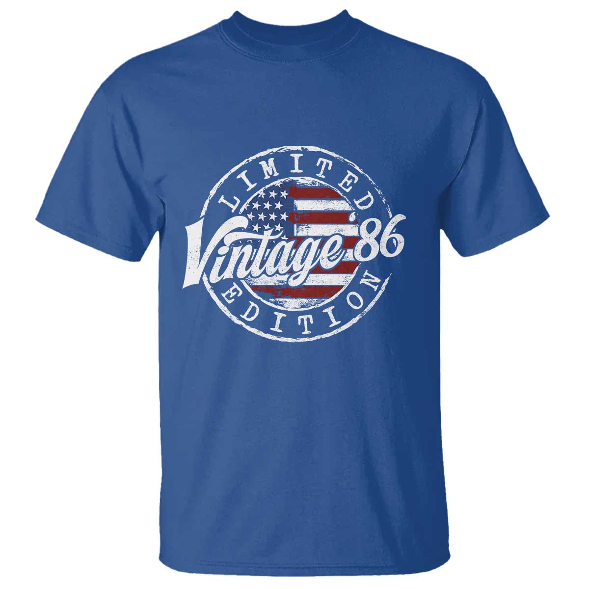 Funny 40th Birthday T Shirt Vintage 1986 Stamp 40 Years Old American Flag