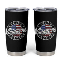 Funny 40th Birthday Tumbler Cup Vintage 1986 Stamp 40 Years Old American Flag
