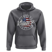 Funny 70th Birthday Hoodie Vintage 1956 Stamp 70 Years Old American Flag