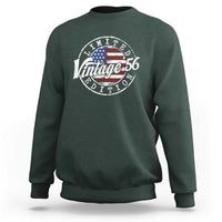 Funny 70th Birthday Sweatshirt Vintage 1956 Stamp 70 Years Old American Flag