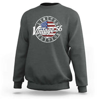 Funny 70th Birthday Sweatshirt Vintage 1956 Stamp 70 Years Old American Flag