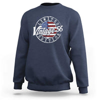 Funny 70th Birthday Sweatshirt Vintage 1956 Stamp 70 Years Old American Flag