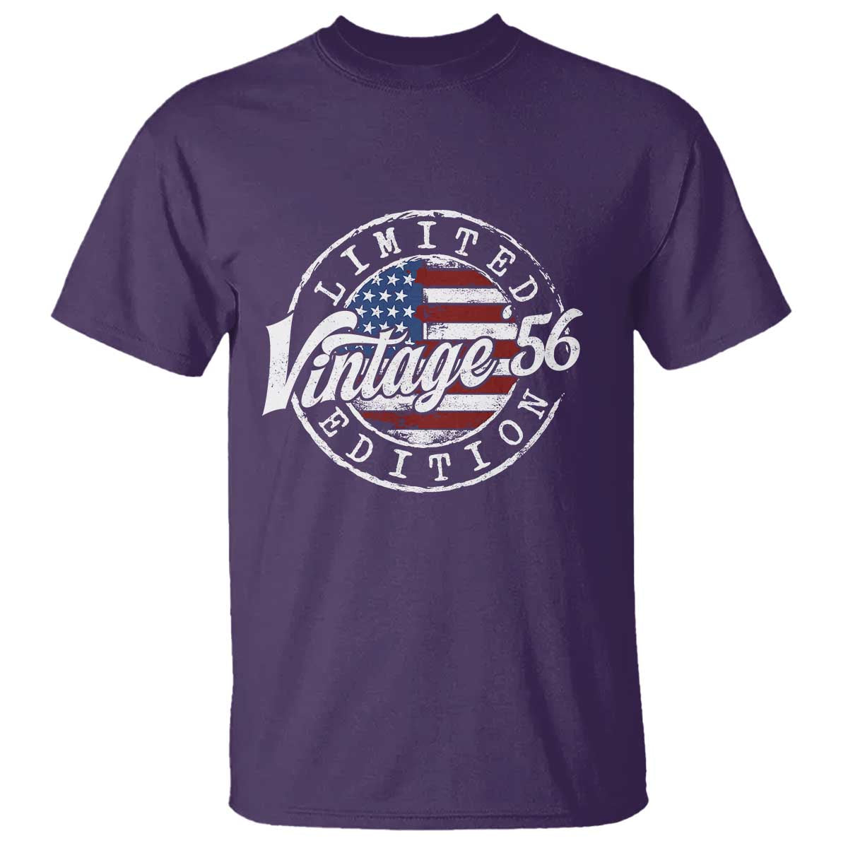 Funny 70th Birthday T Shirt Vintage 1956 Stamp 70 Years Old American Flag