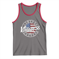 Funny 70th Birthday Tank Top Vintage 1956 Stamp 70 Years Old American Flag
