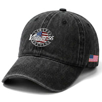 Funny 70th Birthday Washed Cotton Baseball Cap Vintage 1956 Stamp 70 Years Old American Flag