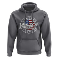 Funny 50th Birthday Hoodie Vintage 1976 Stamp 50 Years Old American Flag