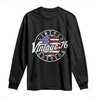 Funny 50th Birthday Long Sleeve Shirt Vintage 1976 Stamp 50 Years Old American Flag