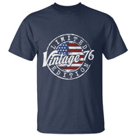 Funny 50th Birthday T Shirt Vintage 1976 Stamp 50 Years Old American Flag