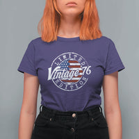Funny 50th Birthday T Shirt For Women Vintage 1976 Stamp 50 Years Old American Flag