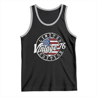 Funny 50th Birthday Tank Top Vintage 1976 Stamp 50 Years Old American Flag