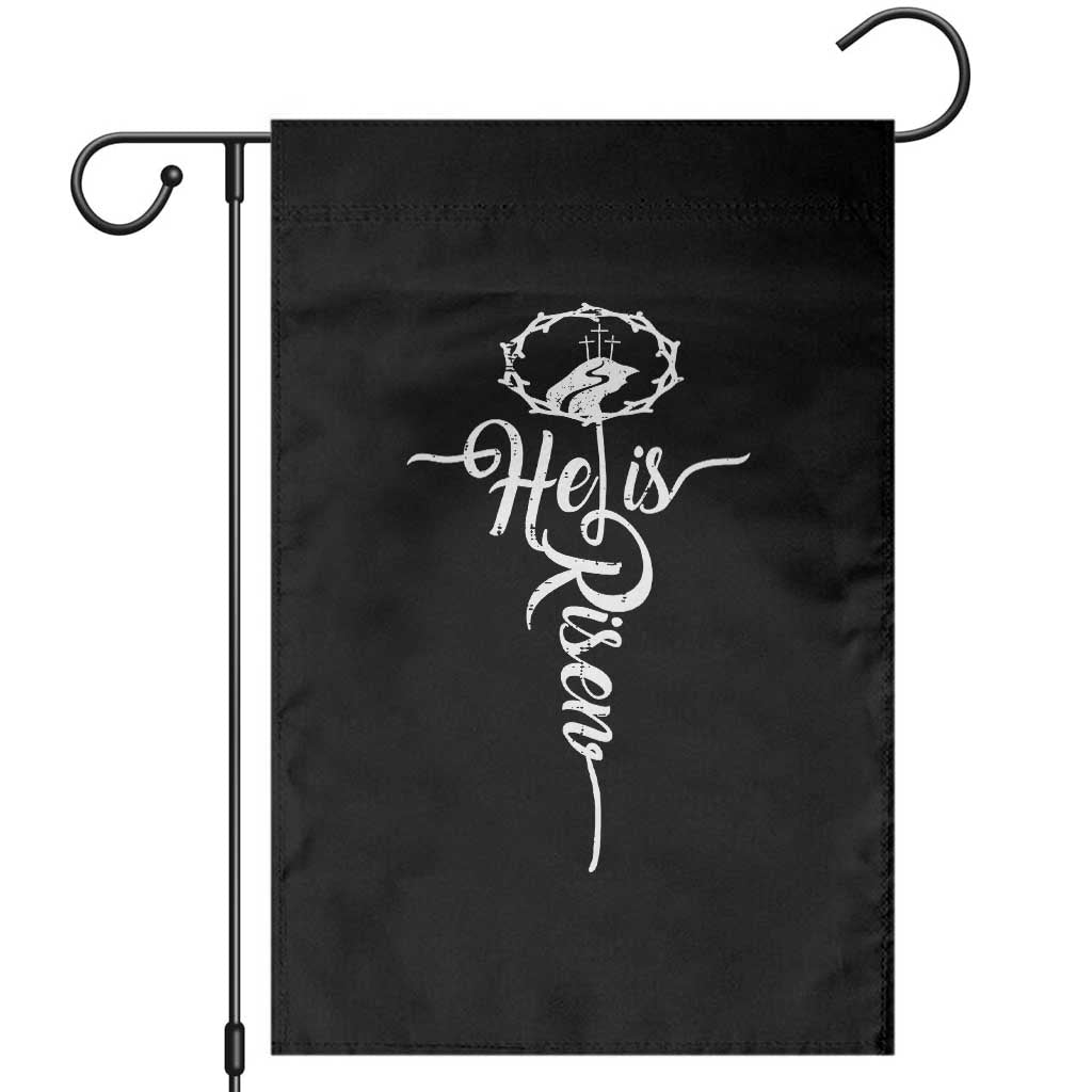 Easter He Is Risen Garden Flag Christian Easter Day Religious Cross