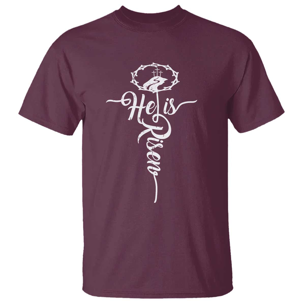 Easter He Is Risen T Shirt Christian Easter Day Religious Cross
