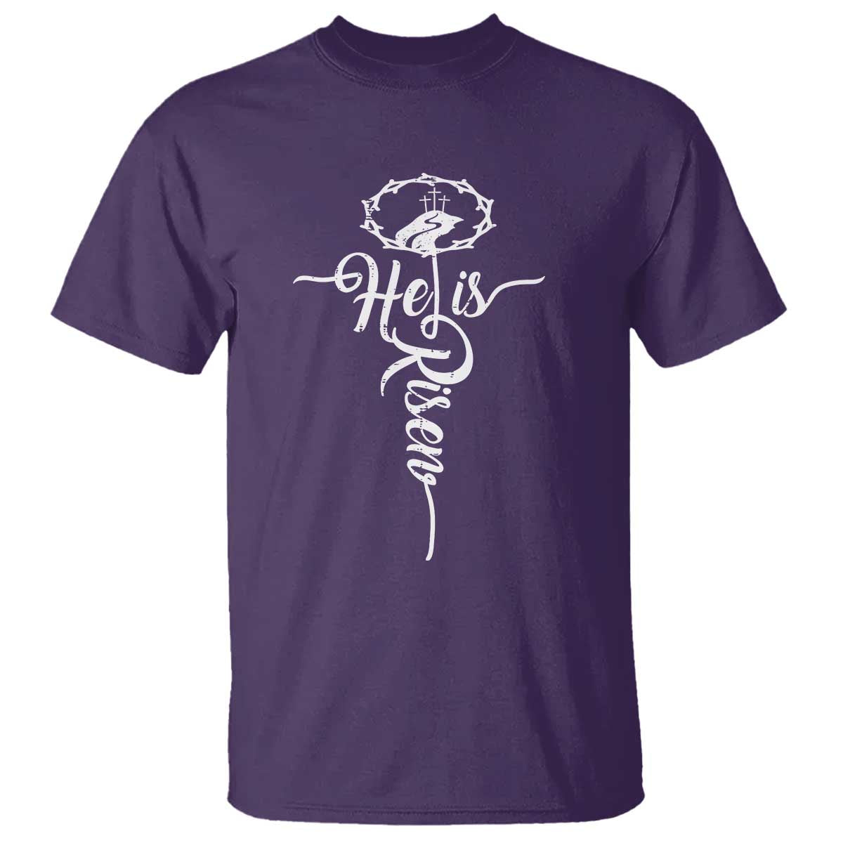 Easter He Is Risen T Shirt Christian Easter Day Religious Cross