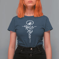 Easter He Is Risen T Shirt For Women Christian Easter Day Religious Cross