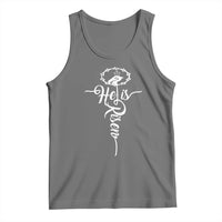 Easter He Is Risen Tank Top Christian Easter Day Religious Cross