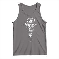 Easter He Is Risen Tank Top Christian Easter Day Religious Cross