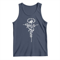 Easter He Is Risen Tank Top Christian Easter Day Religious Cross