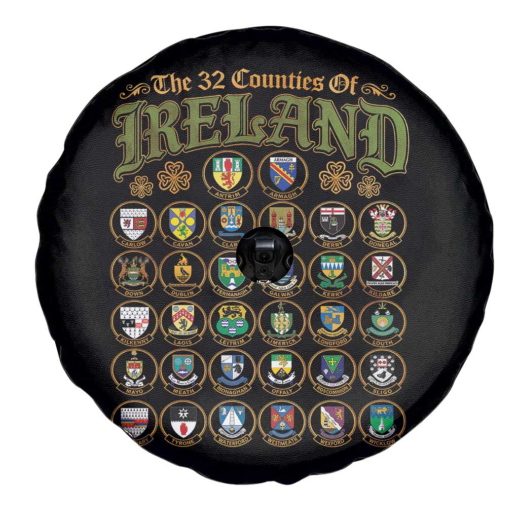 The 32 Counties Of Ireland Spare Tire Cover Irish Pride Heritage Vintage Celtic Shamrock