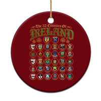 The 32 Counties Of Ireland Ceramic Ornament Irish Pride Heritage Vintage Celtic Shamrock