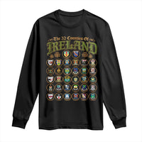 The 32 Counties Of Ireland Long Sleeve Shirt Irish Pride Heritage Vintage Celtic Shamrock