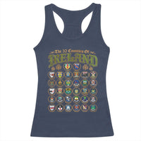 The 32 Counties Of Ireland Racerback Tank Top Irish Pride Heritage Vintage Celtic Shamrock