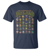 The 32 Counties Of Ireland T Shirt Irish Pride Heritage Vintage Celtic Shamrock
