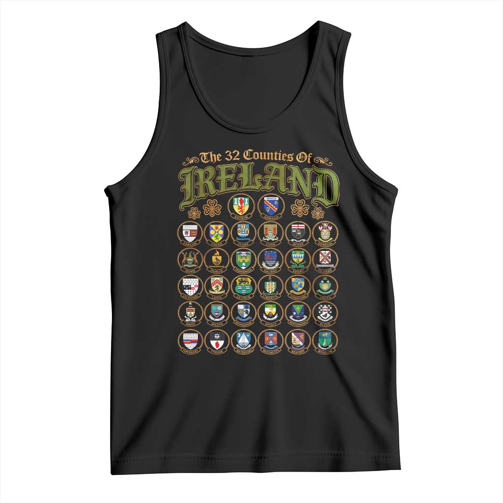 The 32 Counties Of Ireland Tank Top Irish Pride Heritage Vintage Celtic Shamrock