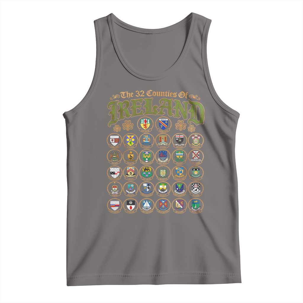 The 32 Counties Of Ireland Tank Top Irish Pride Heritage Vintage Celtic Shamrock
