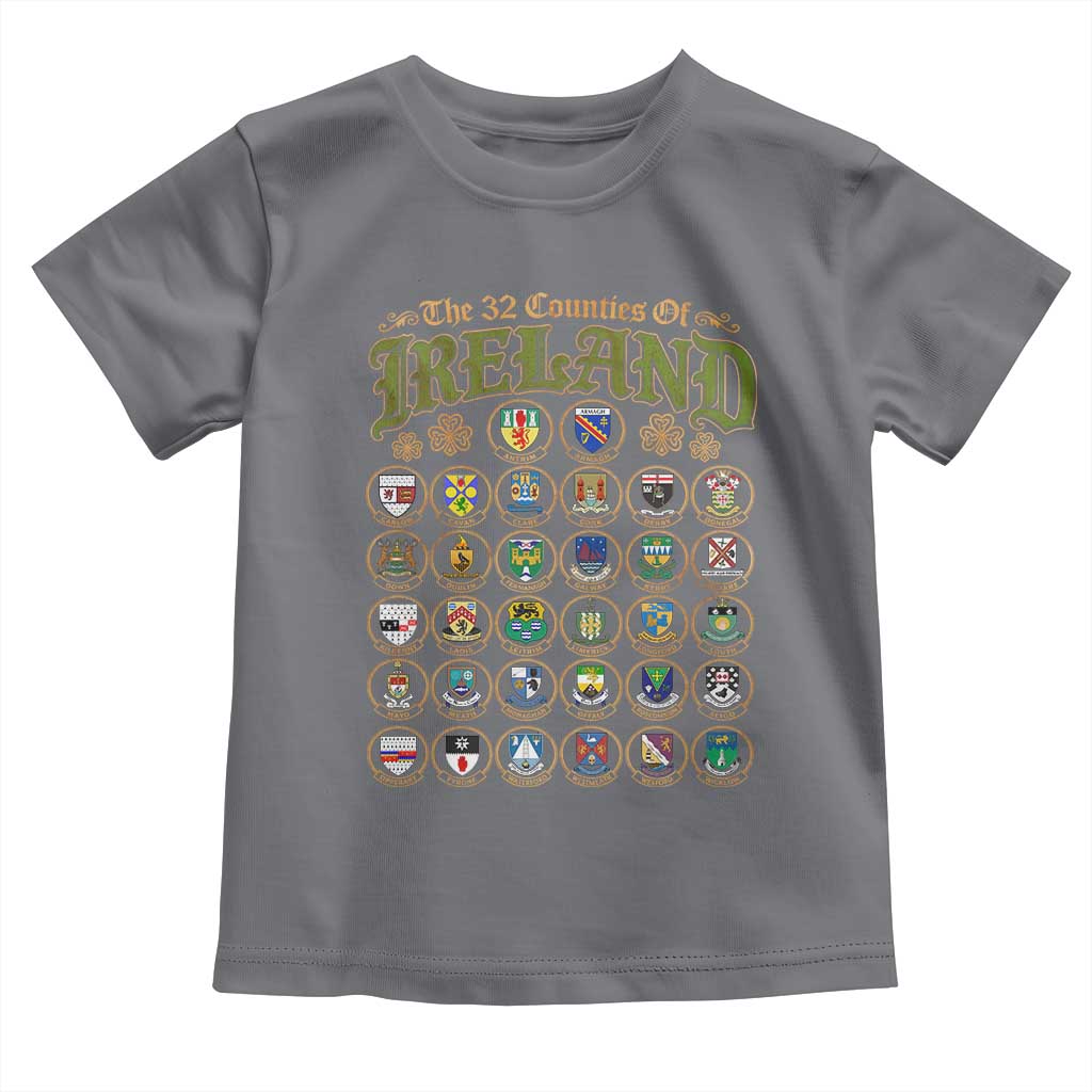 The 32 Counties Of Ireland Toddler T Shirt Irish Pride Heritage Vintage Celtic Shamrock