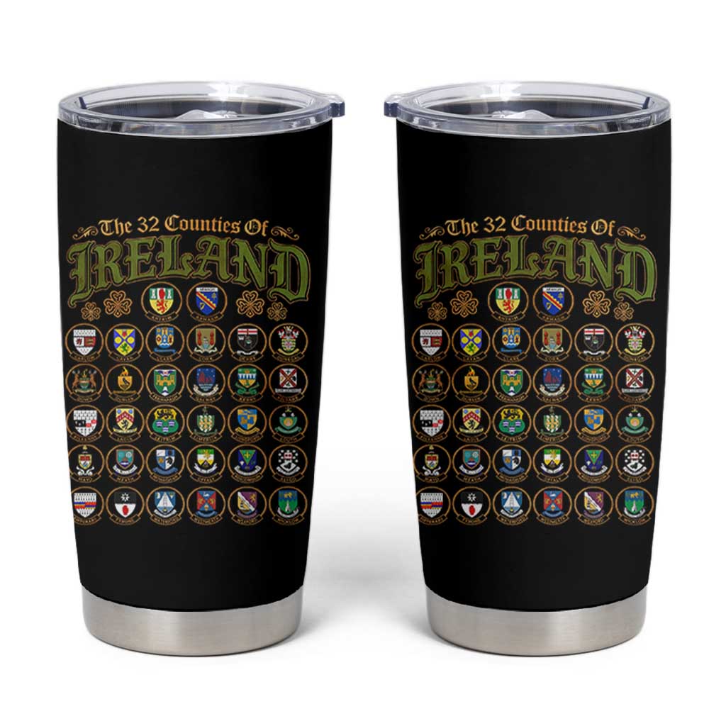 The 32 Counties Of Ireland Tumbler Cup Irish Pride Heritage Vintage Celtic Shamrock